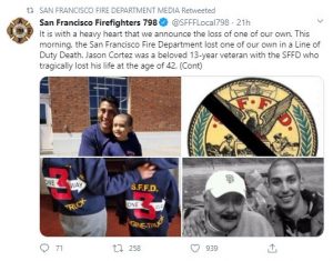 San Francisco Firefighter LODD Union Photo