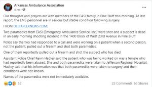 Two Arkansas Paramedics Shot